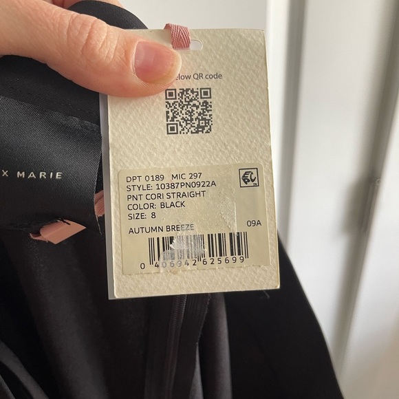 Alex Marie Cori Twill Wide Leg Pant Black - 8 - Picture 6 of 6